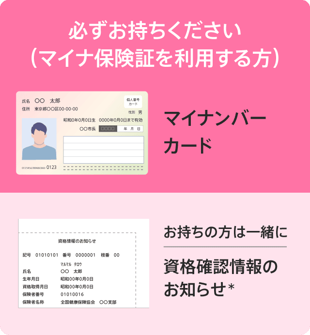 必ずお持ちください（マイナ保険証を利用する方）
